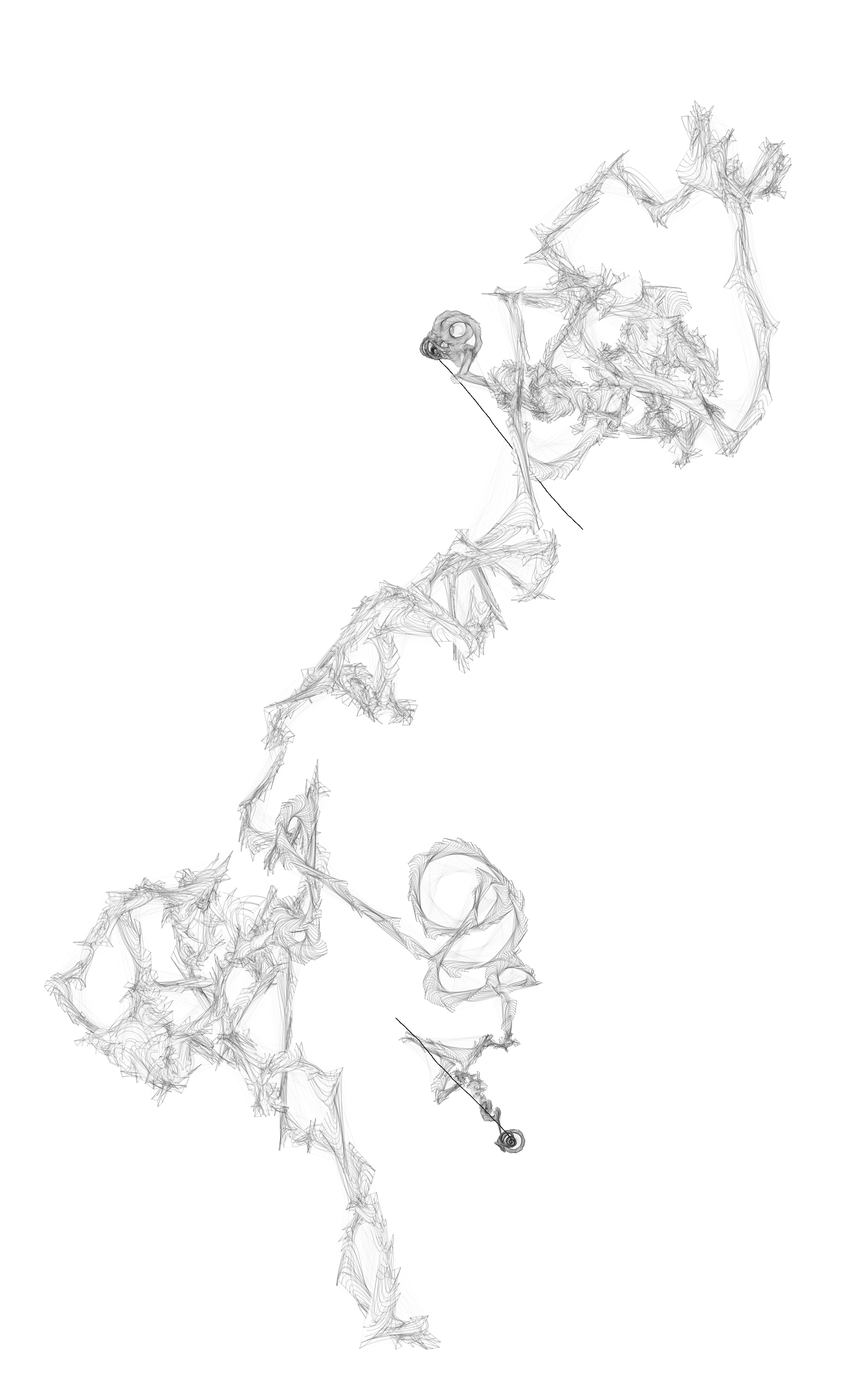 The everydatum visualization for Monday, February 9th 2009.